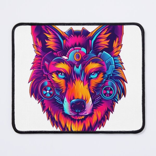 Item preview, Cyberpunk modern wolf design designed and sold by marco2r.