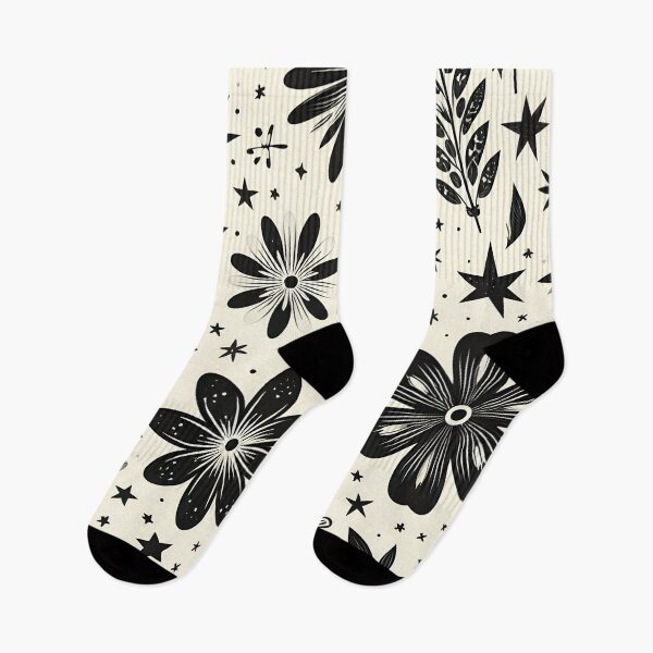 Item preview, Black and Beige Floral Pattern designed and sold by GraphicsClub.