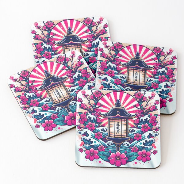 Item preview, Japanese Lantern and Pink Flowers designed and sold by KTGim.