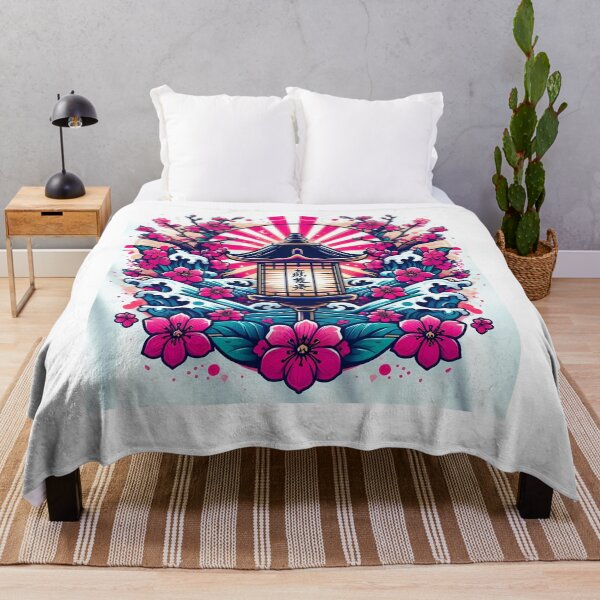 Item preview, Japanese Lantern and Pink Flowers designed and sold by KTGim.