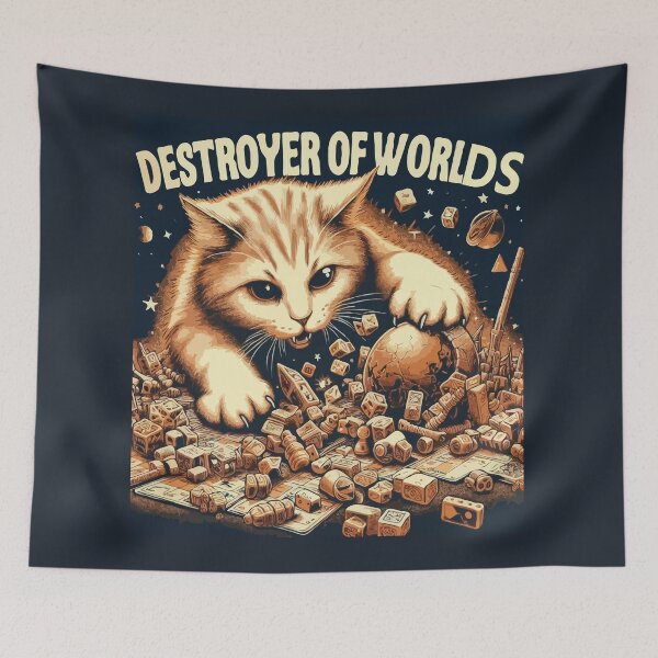 Item preview, Tabby Cat Destroyer of Worlds  designed and sold by slumknightsllc.