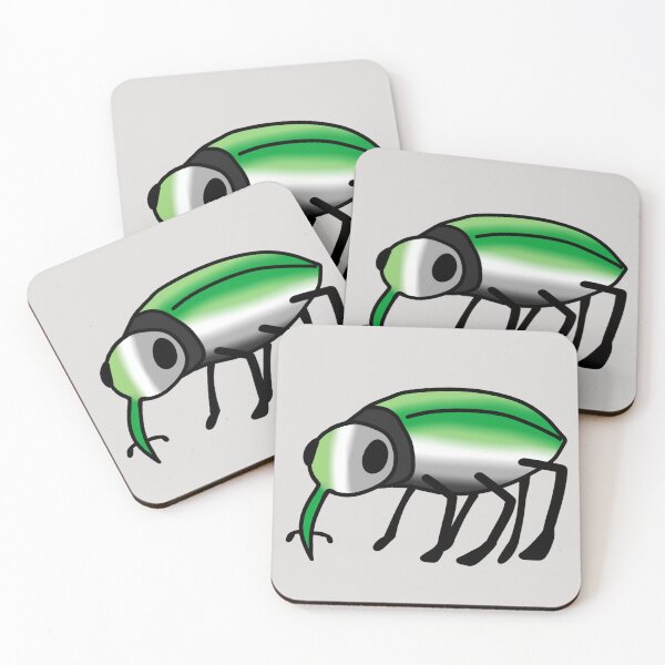 Item preview, Pride Flag Aromantic Weevil Beetle designed and sold by doodledont.