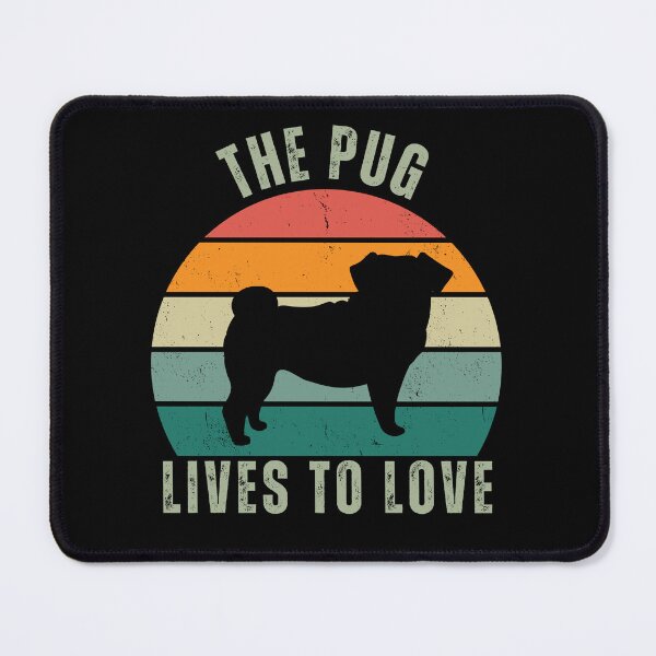 Item preview, Retro Sun Pug Lives To Love Pug Mom Pug Dad Pug Lover Gift designed and sold by twigandmeadow.