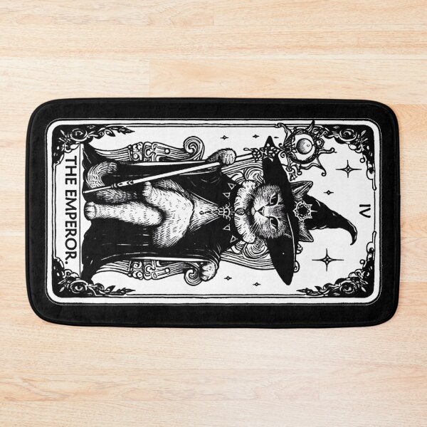 Item preview, Tarot Card Witch Cat - The Emperor occult designed and sold by 66sideddice.