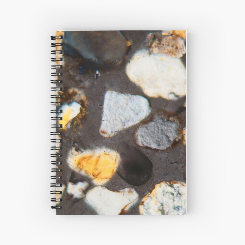 Thin Section Of Desert Sand Grains Under The Microscope And In Polarized Light Spiral Notebook By Zosimus Redbubble