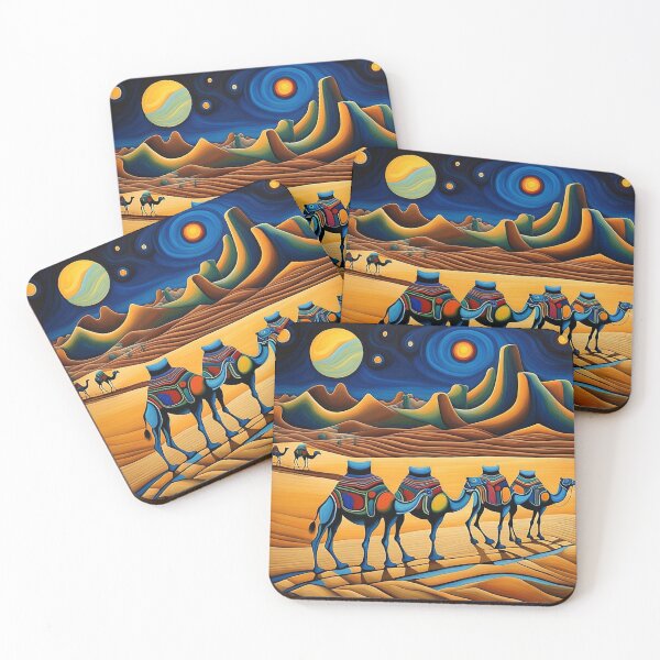 Item preview, Camel train at night designed and sold by George Hutton Hunter.