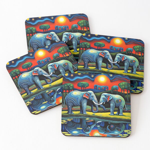 Item preview, Reflecting Elephants designed and sold by George Hutton Hunter.