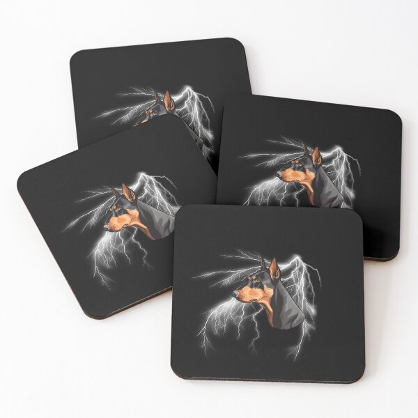 Item preview, Doberman Amazing Dog T-Shirt Thunderstorm Lightning White designed and sold by Mypieceofspace.