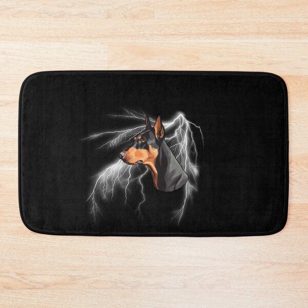 Item preview, Doberman Amazing Dog T-Shirt Thunderstorm Lightning White designed and sold by Mypieceofspace.
