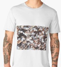 Thin section of a fine grained sandstone under the microscope and in polarized light. Men's Premium T-Shirt