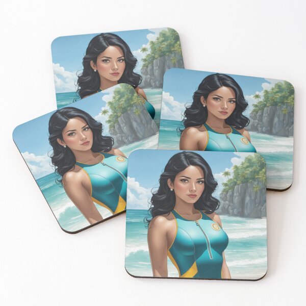 Item preview, Beautiful Mexican Swimmer on Paradise Island designed and sold by XN-Art-Design.