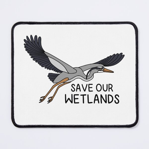 Item preview, SAVE OUR WETLANDS (Great Blue Heron) designed and sold by chicorycreative.