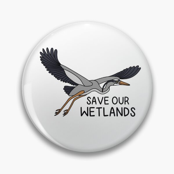 Item preview, SAVE OUR WETLANDS (Great Blue Heron) designed and sold by chicorycreative.