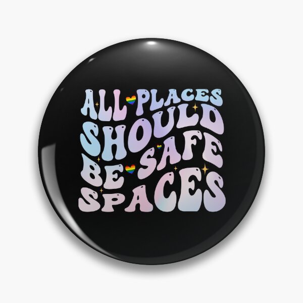 Item preview, All Places Should Be Safe Spaces LGBTQ Pride Month Gay Groovy designed and sold by Be Cool (5.0) ⭐⭐⭐⭐⭐.