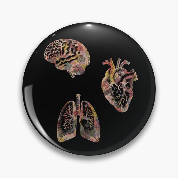 Item preview, A set of human organ, lungs, heart and brain, lung, heart, brain, anatomy, medicine, organ, medical, pulmonology, cardiology, neurology, anatomical, science, scientist designed and sold by Collagedream.
