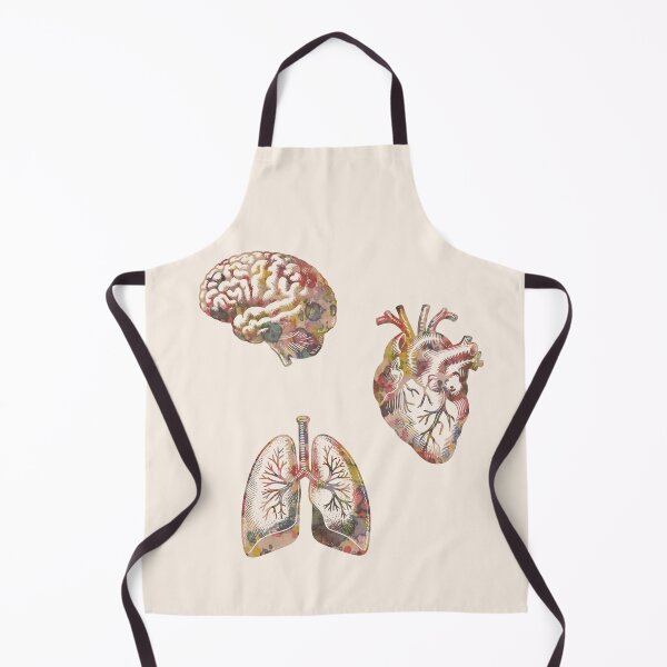 Item preview, A set of human organ, lungs, heart and brain, lung, heart, brain, anatomy, medicine, organ, medical, pulmonology, cardiology, neurology, anatomical, science, scientist designed and sold by Collagedream.