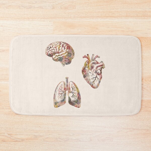 Item preview, A set of human organ, lungs, heart and brain, lung, heart, brain, anatomy, medicine, organ, medical, pulmonology, cardiology, neurology, anatomical, science, scientist designed and sold by Collagedream.