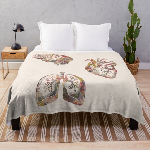 Item preview, A set of human organ, lungs, heart and brain, lung, heart, brain, anatomy, medicine, organ, medical, pulmonology, cardiology, neurology, anatomical, science, scientist designed and sold by Collagedream.