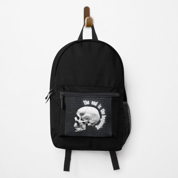 Item preview, The end is the beginning - black and white skull artwork designed and sold by silent-violin.