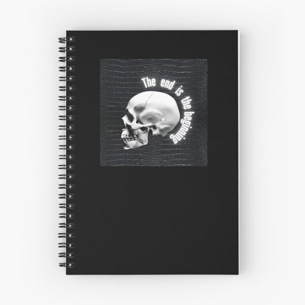 Item preview, The end is the beginning - black and white skull artwork designed and sold by silent-violin.