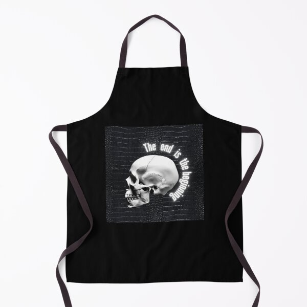 Item preview, The end is the beginning - black and white skull artwork designed and sold by silent-violin.