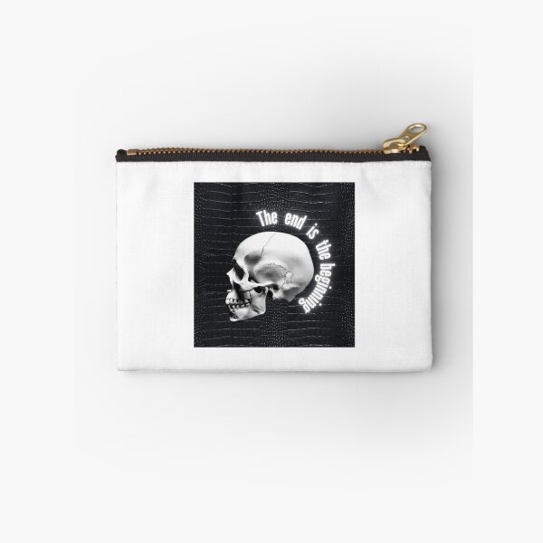 Item preview, The end is the beginning - black and white skull artwork designed and sold by silent-violin.