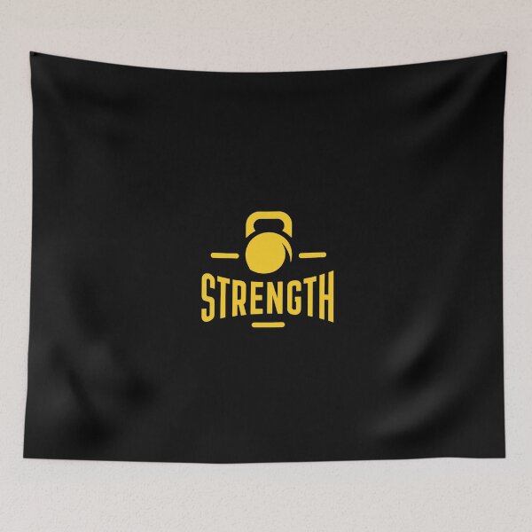 Item preview, Kettlebell Strength Motivational Gym YELLOW designed and sold by Weknes.