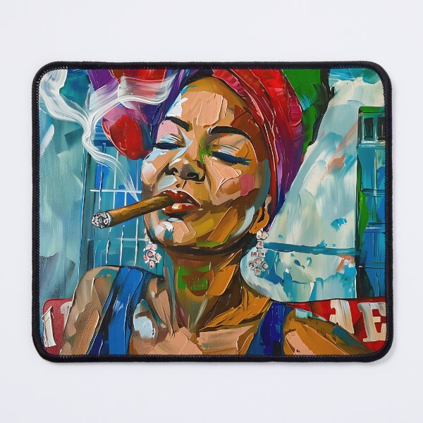 Item preview, Whimsical Havana Dreams - Cuban Woman's Delightful Exhale Amidst Urban Charm designed and sold by OlfactoART Studio.