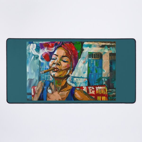 Item preview, Whimsical Havana Dreams - Cuban Woman's Delightful Exhale Amidst Urban Charm designed and sold by OlfactoART Studio.