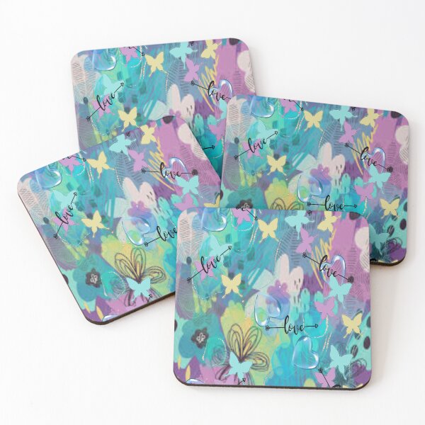 Item preview, Love Springtime,  Bohemian design, Abstraction, bold colorful abstract playful design inspired by nature designed and sold by Adri Barnard.