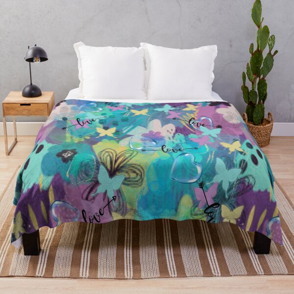 Item preview, Love Springtime,  Bohemian design, Abstraction, bold colorful abstract playful design inspired by nature designed and sold by Adri Barnard.