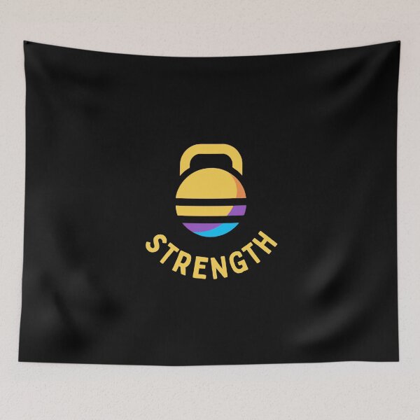 Item preview, Kettlebell Strength - Motivational Workout Yellow designed and sold by Weknes.