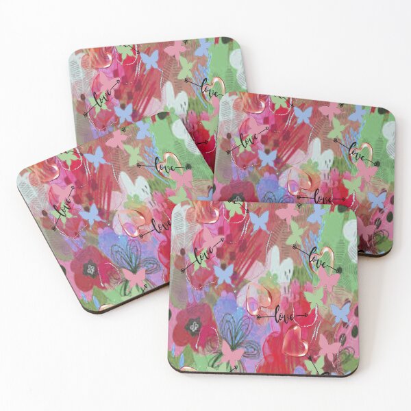 Item preview,  Love Springtime 2,  Bohemian design, Abstraction, bold colorful abstract playful design inspired by nature designed and sold by Adri Barnard.