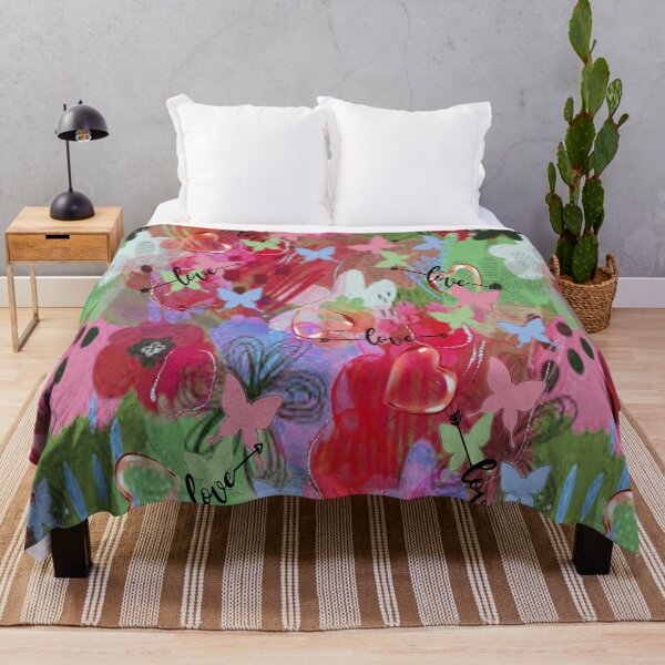 Item preview, Love Springtime 2, Bohemian design, Abstraction, bold colorful abstract playful design inspired by nature designed and sold by Adri Barnard.