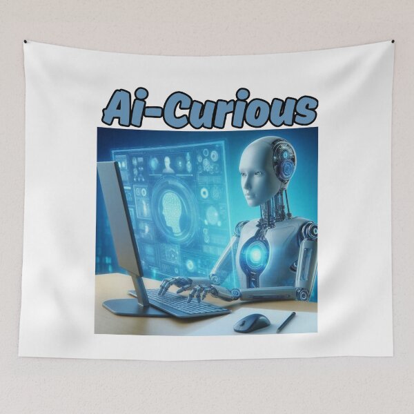 Item preview, Ai-Curious robot design designed and sold by DudzDesignz.