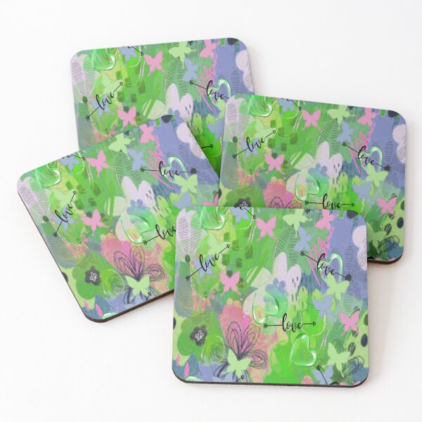 Item preview, Love Springtime 3,  Bohemian design, Abstraction, bold colorful abstract playful design inspired by nature designed and sold by Adri Barnard.
