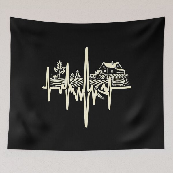 Item preview, Farm Life Heartbeat Pulse designed and sold by Quirky Shirts.
