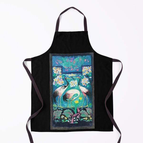 Item preview, Cranes Flowers & Other Birds Ornamental Design 1923 Leo Visser designed and sold by RocketshipRetro.