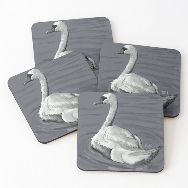 Item preview, Swan at rest along the banks of the river designed and sold by RyukiArtbook.