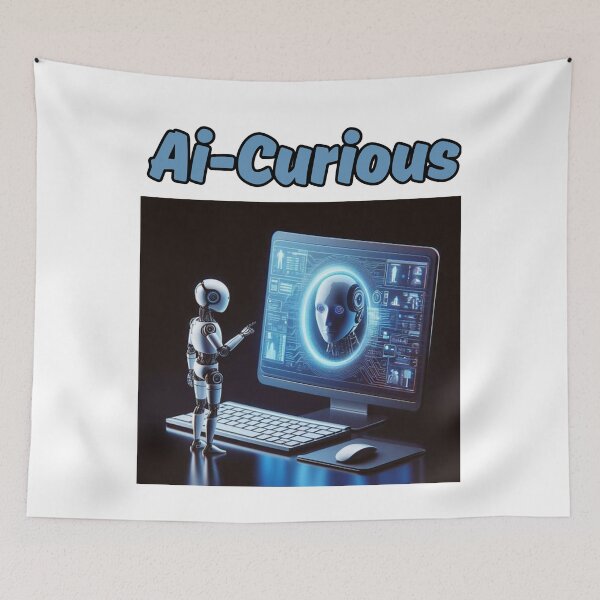 Item preview, Ai-Curious futuristic robot design designed and sold by DudzDesignz.