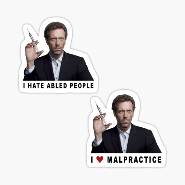 Item preview, i hate abled people i heart malpractice 2 pack designed and sold by bigtub1101.