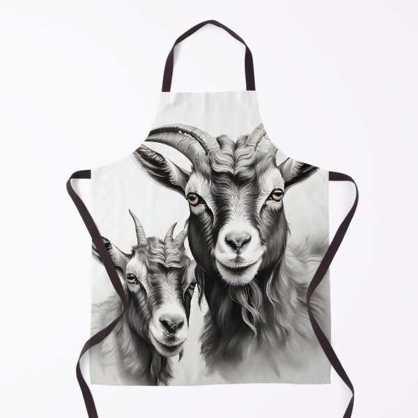 Item preview, Black and White Mountain Goat pencil drawing designed and sold by Pencil-Art.