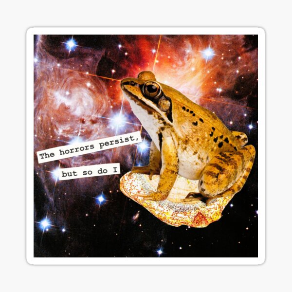 Vista previa del artículo con la obra «Los horrores persisten pero yo también.», diseñado y vendido por Fever Dream Collage .