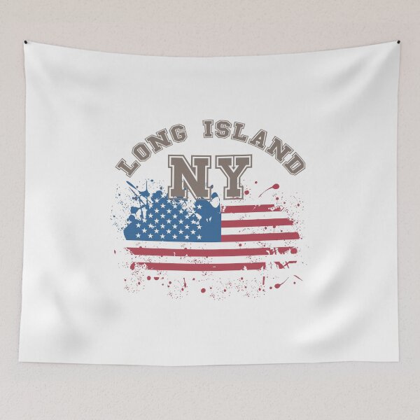 Item preview, Long Island, New York with USA Flag Design for T-Shirts and Accessories - Show Your American Pride designed and sold by BuyFromSeller.