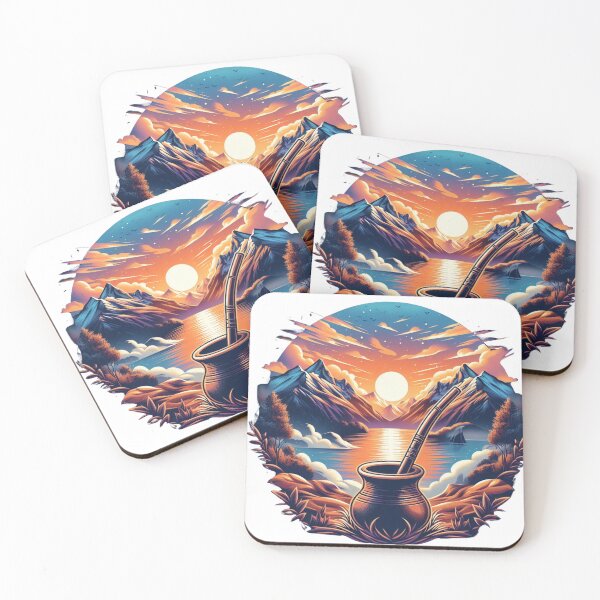 Item preview, Mate at Sunset: Lake and Mountain designed and sold by Migue Design.