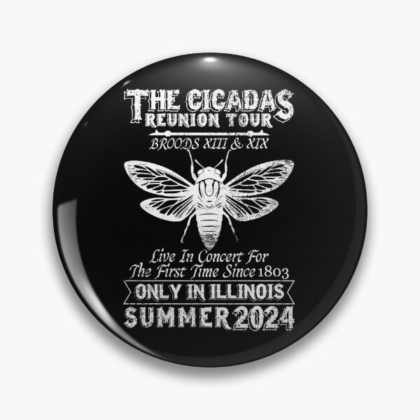 Item preview, Funny Cicada Concert Tour 2024 Illinois Cicada Broods designed and sold by ArtByKatti.