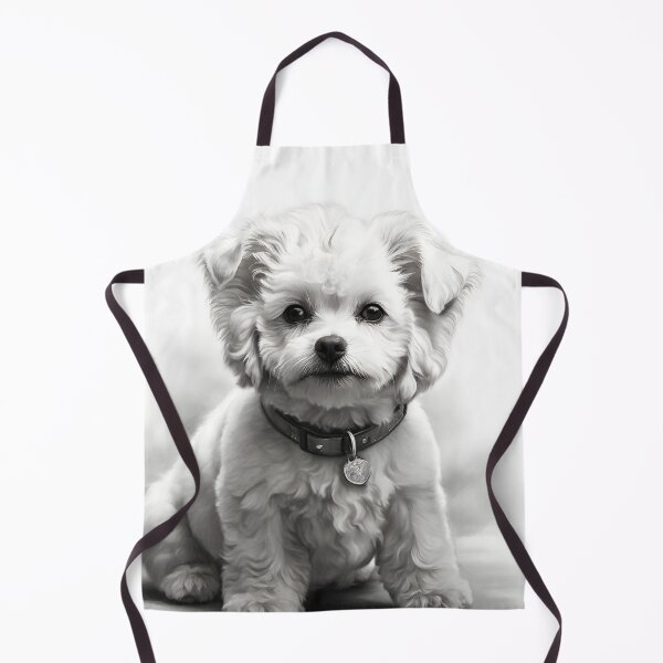 Item preview, Black and white Bichon pencil drawing designed and sold by Pencil-Art.