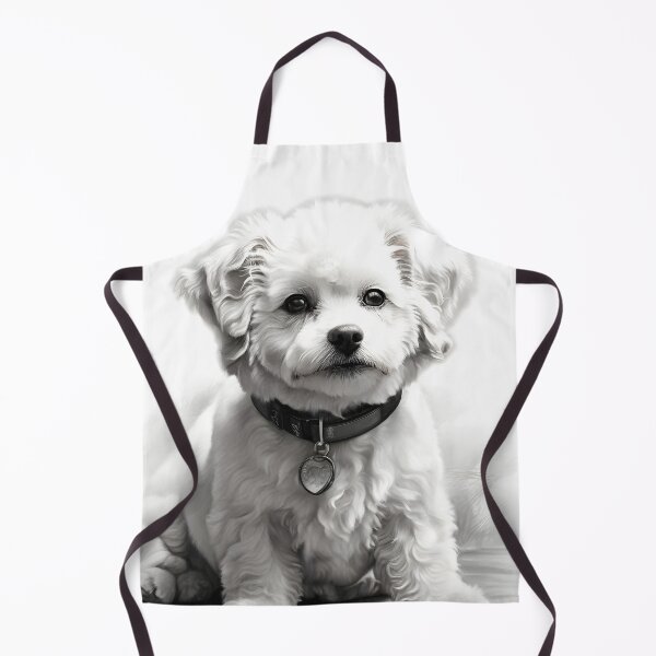 Item preview, Black and white Bichon pencil drawing designed and sold by Pencil-Art.