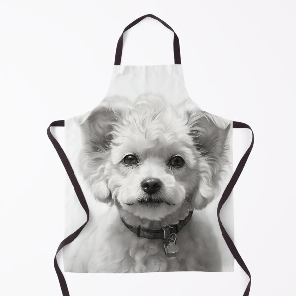 Item preview, Black and white Bichon pencil drawing designed and sold by Pencil-Art.