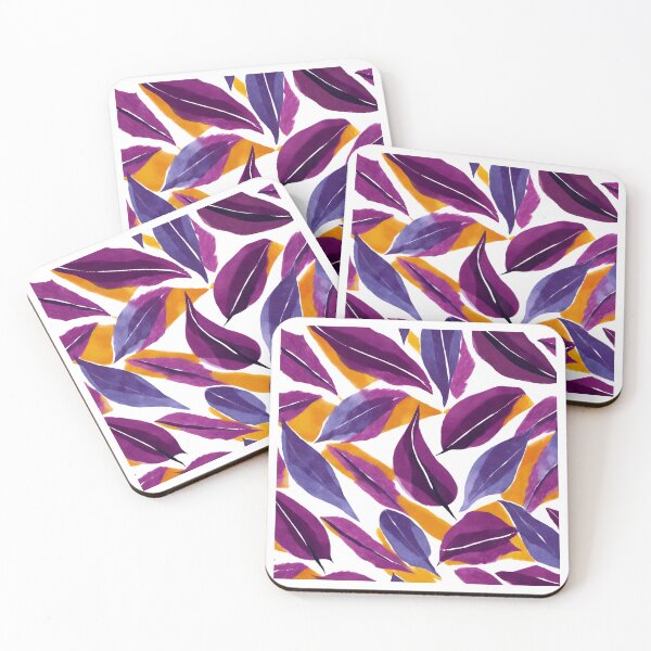 Item preview, purple solid color leaves with yellow hue  designed and sold by AKRE R.